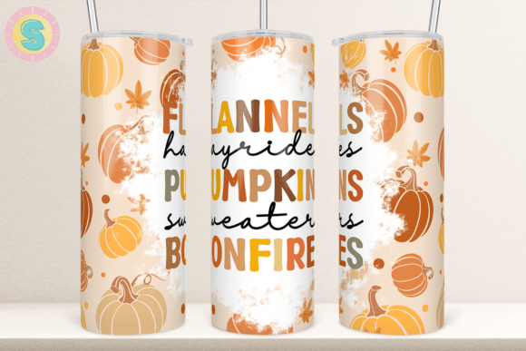20Oz Flannels Pumpkins Bonfires Tumbler