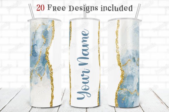 20oz Skinny Tumbler Add Own Text Agate
