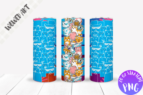 Animals 20oz Skinny Tumbler Wraps Design