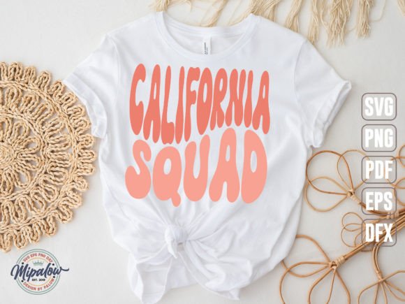 California Squad State Vintage SVG