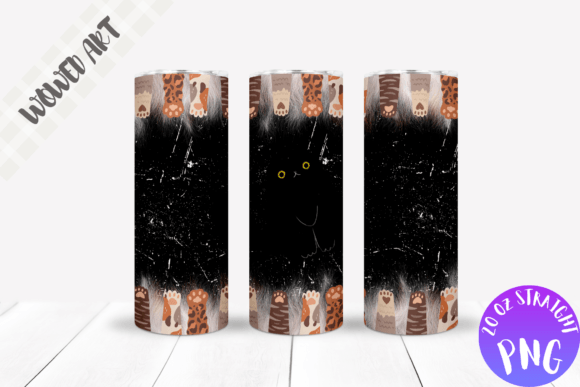 Cats Paw 20 Oz Skinny Tumbler Wrap