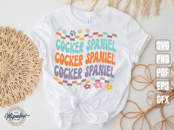 Cocker Spaniel SVG: Groovy Wavy Retro