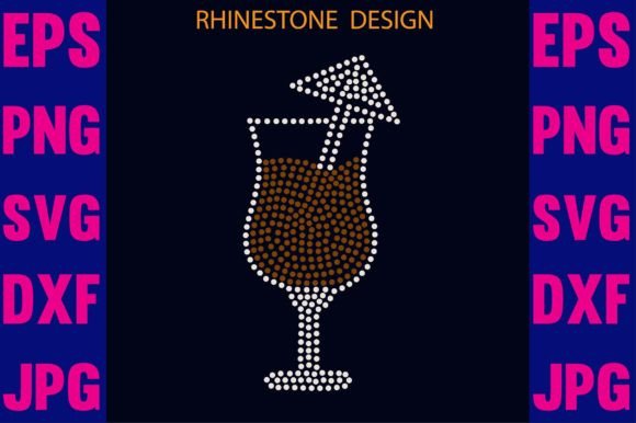 Coffee Cup Rhinestone Design