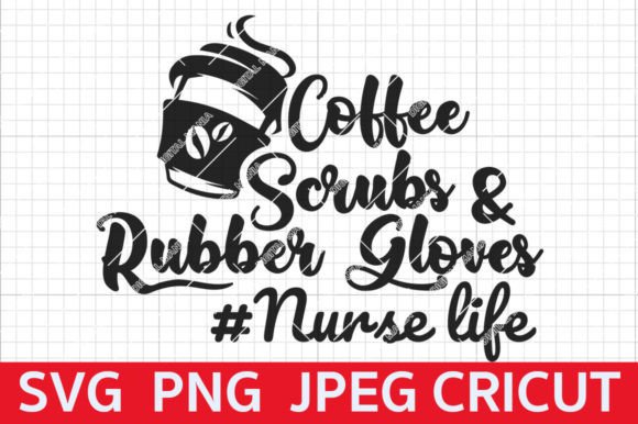 Coffee Scrubs and Rubber Gloves SVG