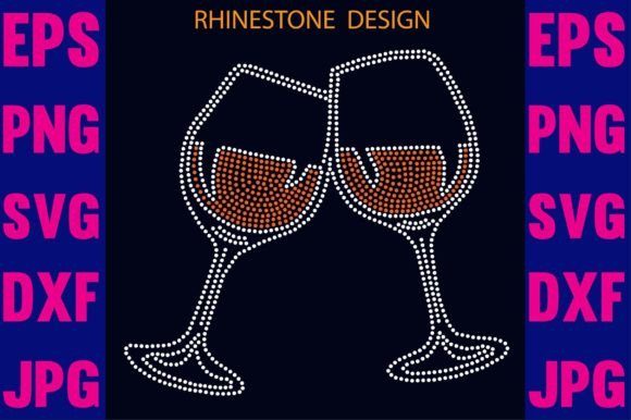 Couple Cup Rhinestone Design