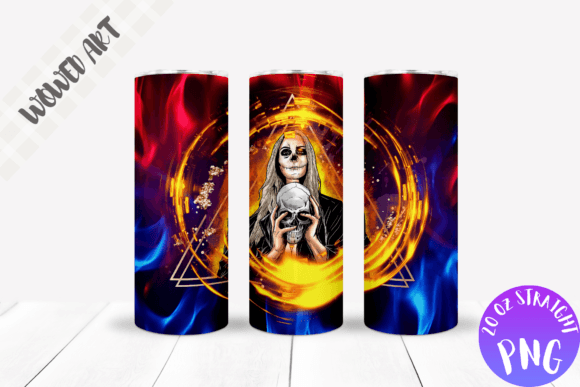 Fire Girl 20 Oz Skinny Tumbler Wraps