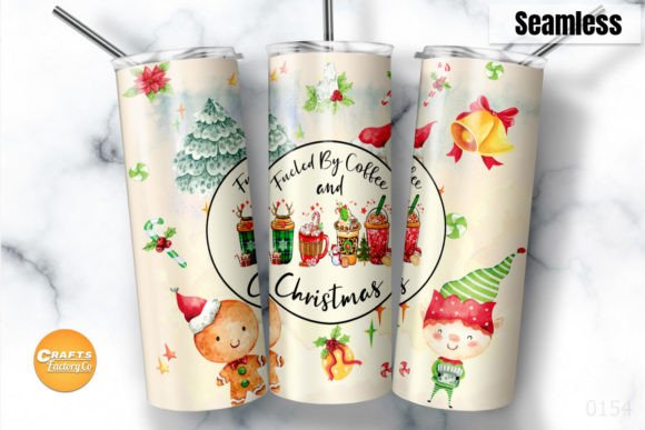 Fueled by Coffee 20 Oz Skinny Tumbler