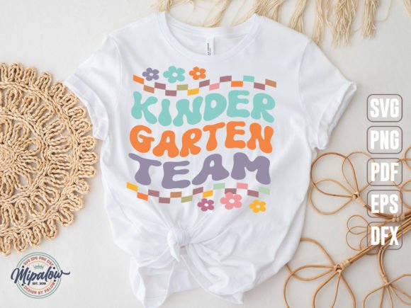 Kinder Garten Team Svg, Wavy Text