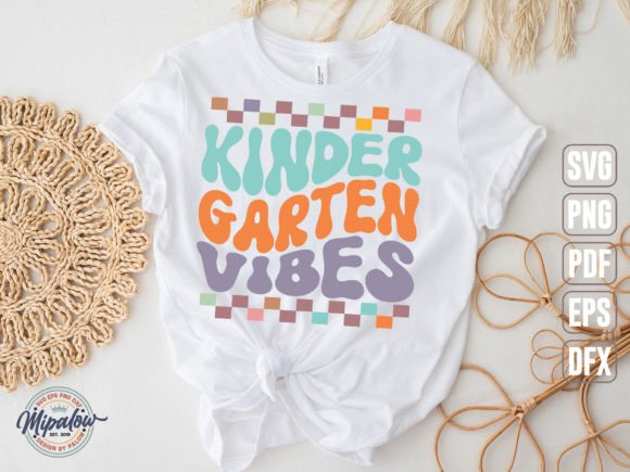 Kinder Garten Vibes SVG, Wavy Text