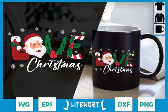 Love Christmas Santa SVG