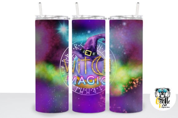 Magic Witch Hat Purple Halloween Tumbler