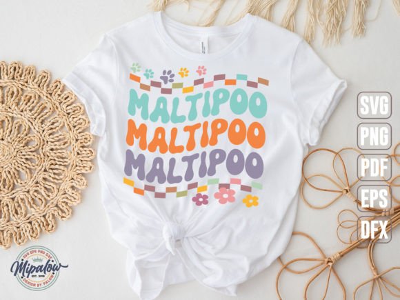 Maltipoo Svg, Groovy Wavy Retro
