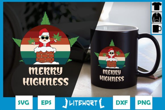 Merry Highness Retro Santa SVG